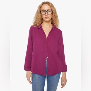 XiRENA women’s plum Beau or Scout Cotton lightweight button down shirt sz xs